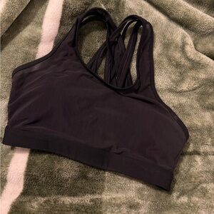 Fabletics Black Strappy Sports Bra